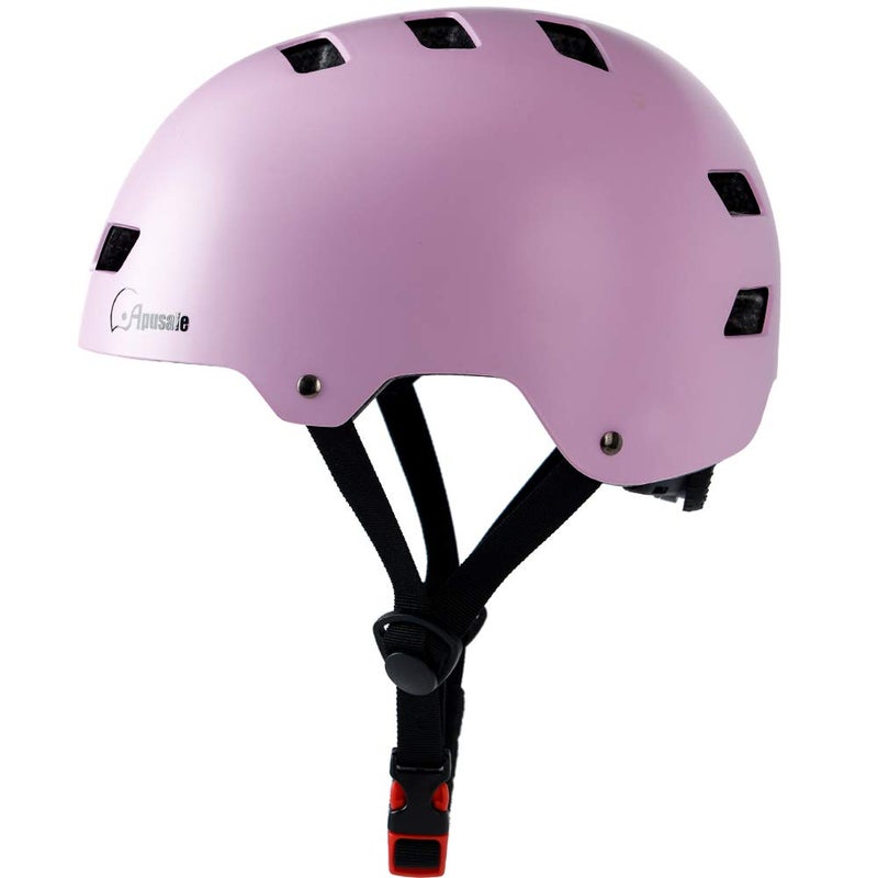 Apusale Bike Skateboard Helmet, Adjustable and Multi-Sport for Skate Scooter, 3 Sizes for Adult Youth Kids Toddler (Pink) - Image 2